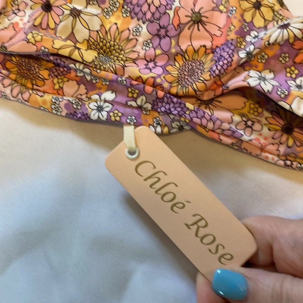 Chloe Rose NWT Sun Chaser One Piece Floral Swimsuit Bikini Size X-Small